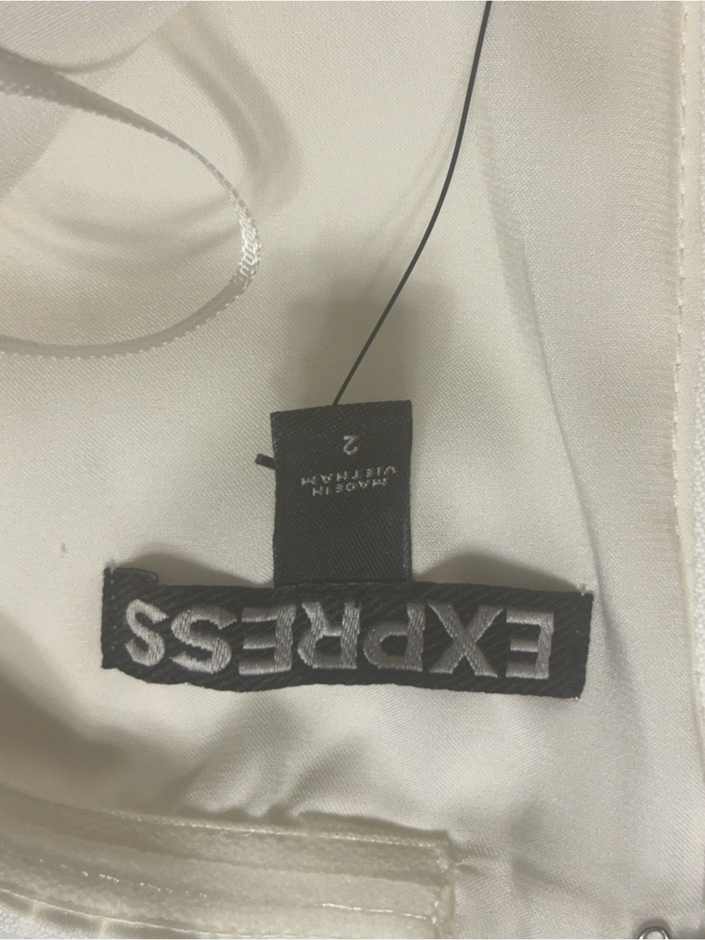 Express Strapless White Jumpsuit feat fitted bodice -Women's size 2 - Picture 4 of 4